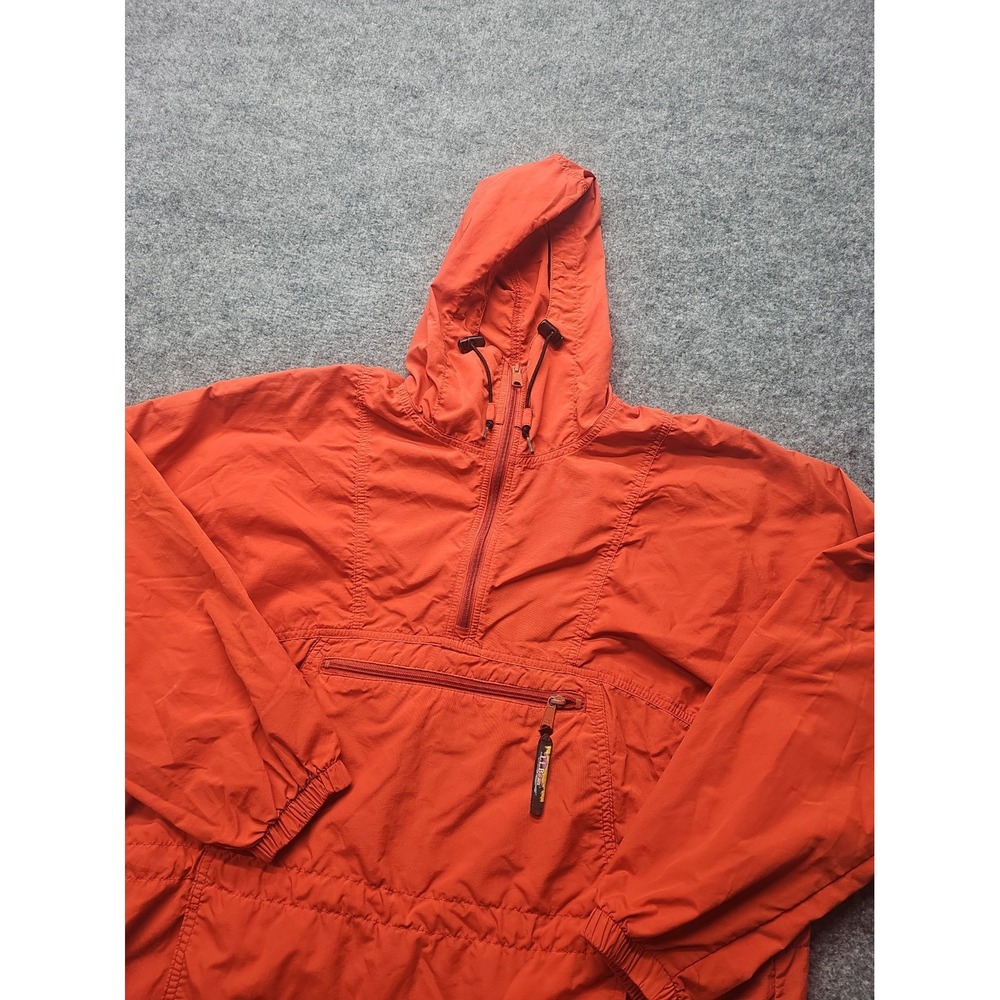 Vintage LL Bean Womens "Size Medium" Windbreaker Rain Thin 90s Y2K Orange SPOTS"